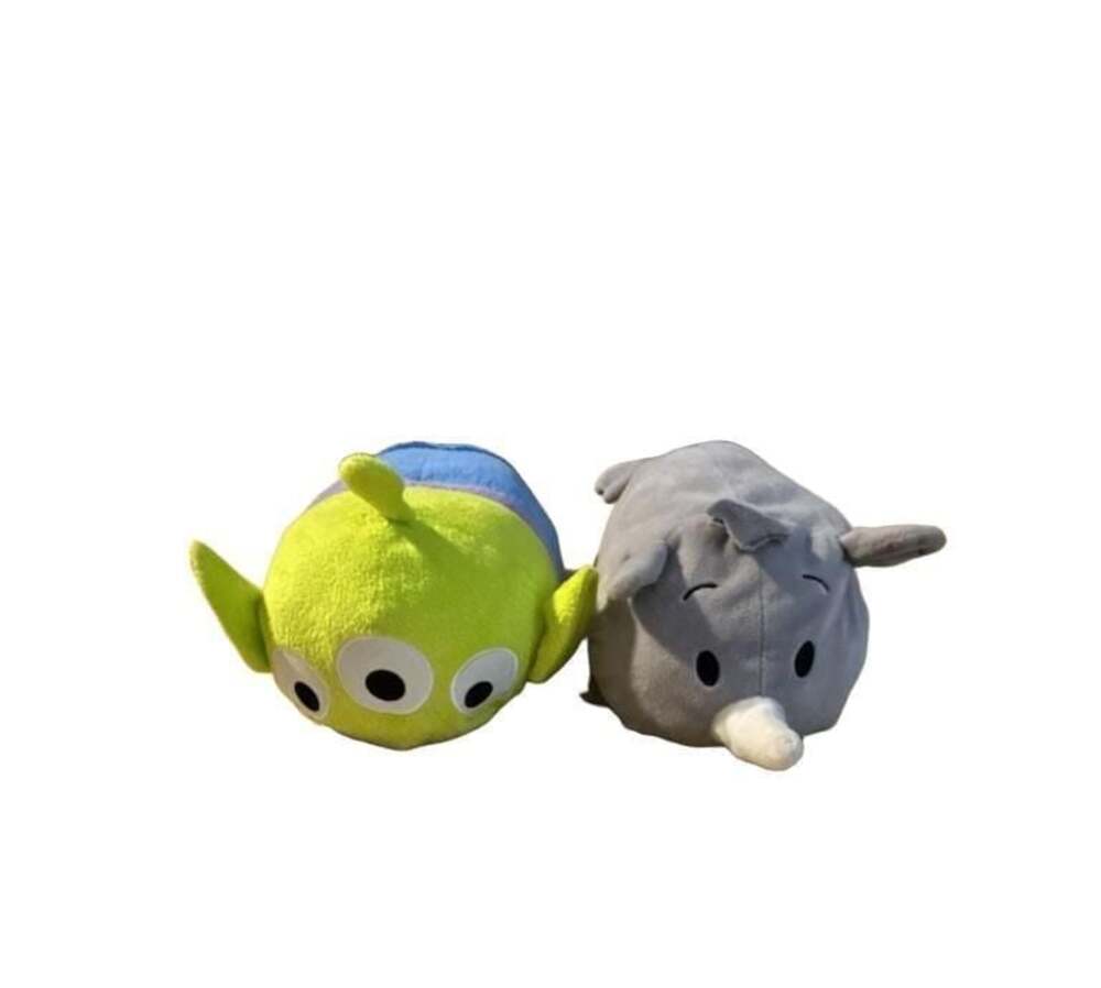 Disney Pixar Toy Story Alien and Rhino Medium Tsum Tsum Bun Bun Plush Set